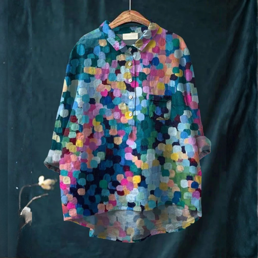 Amara | Colorful Polka Dot Shirt