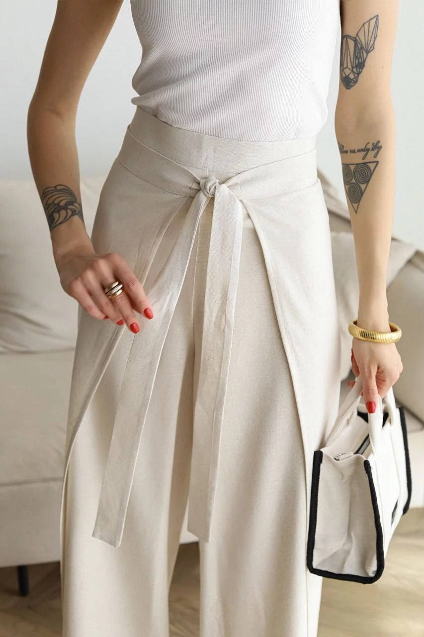 Maelis - Wide Linen Trousers