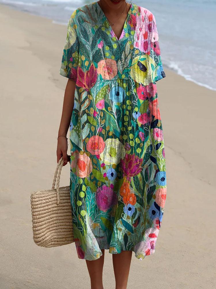 Harjas - Vintage Flower Dress