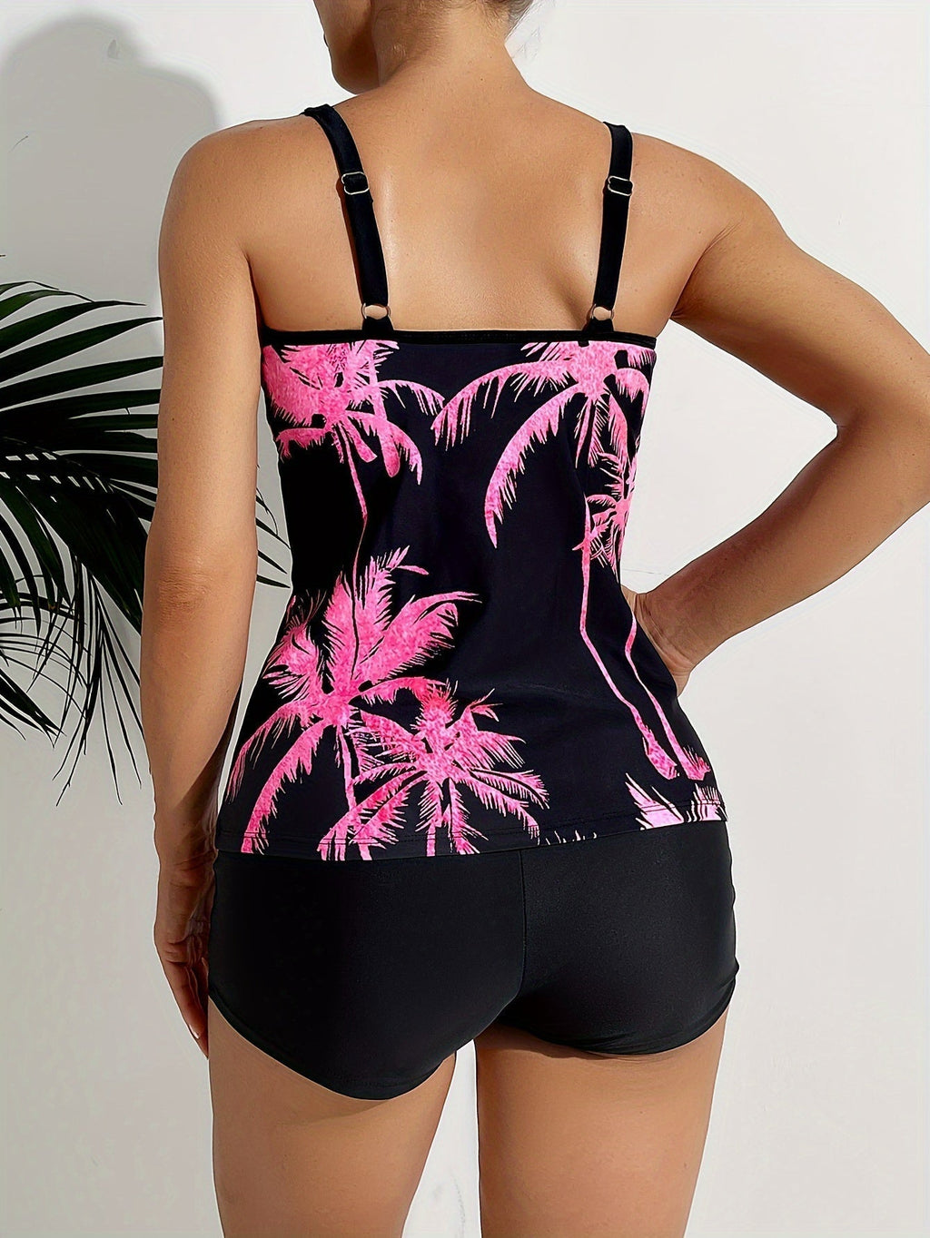 Amira | Pink Floral Tankini Set