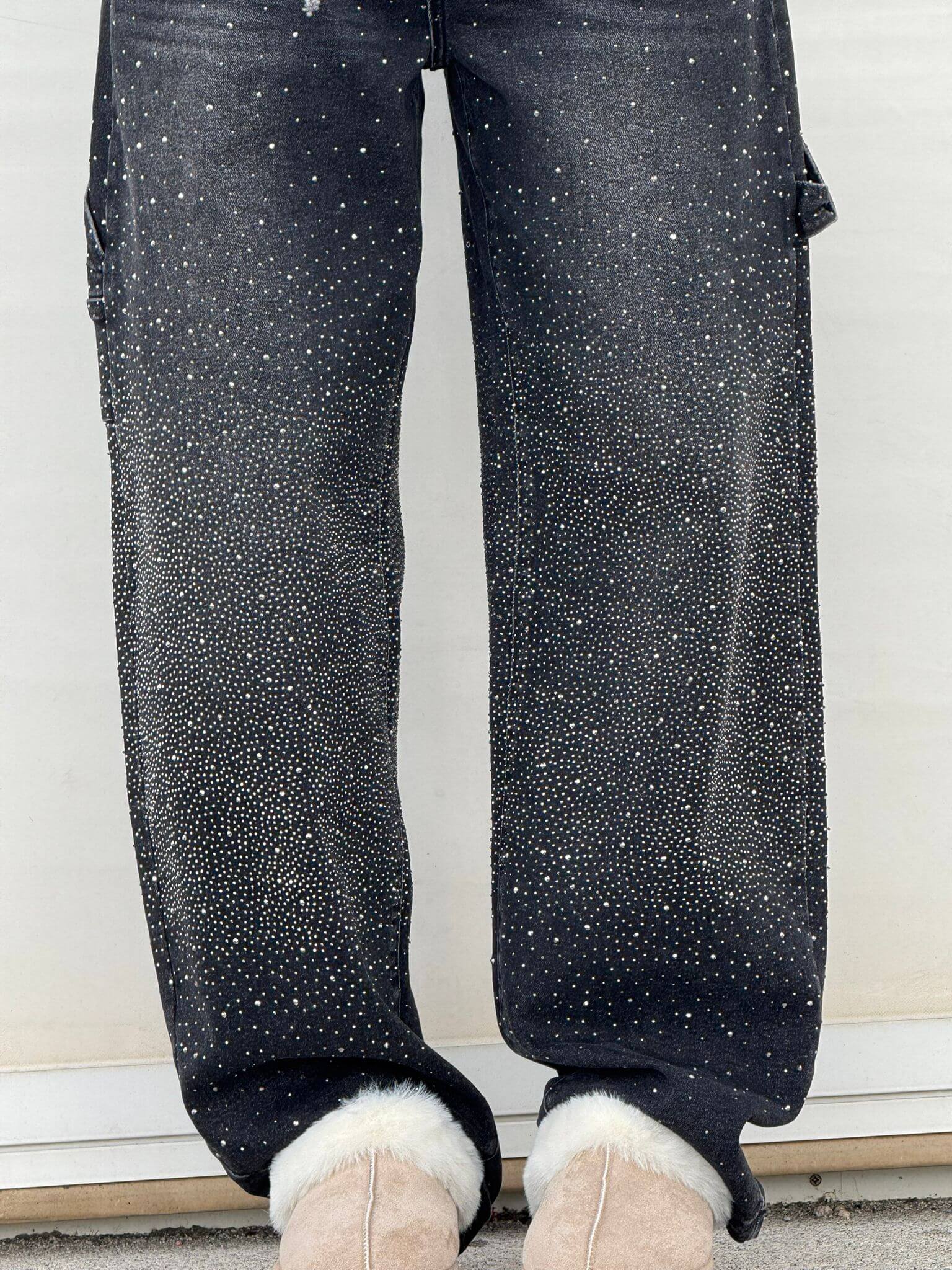 Victoria - High-Waist Glitter Jeans