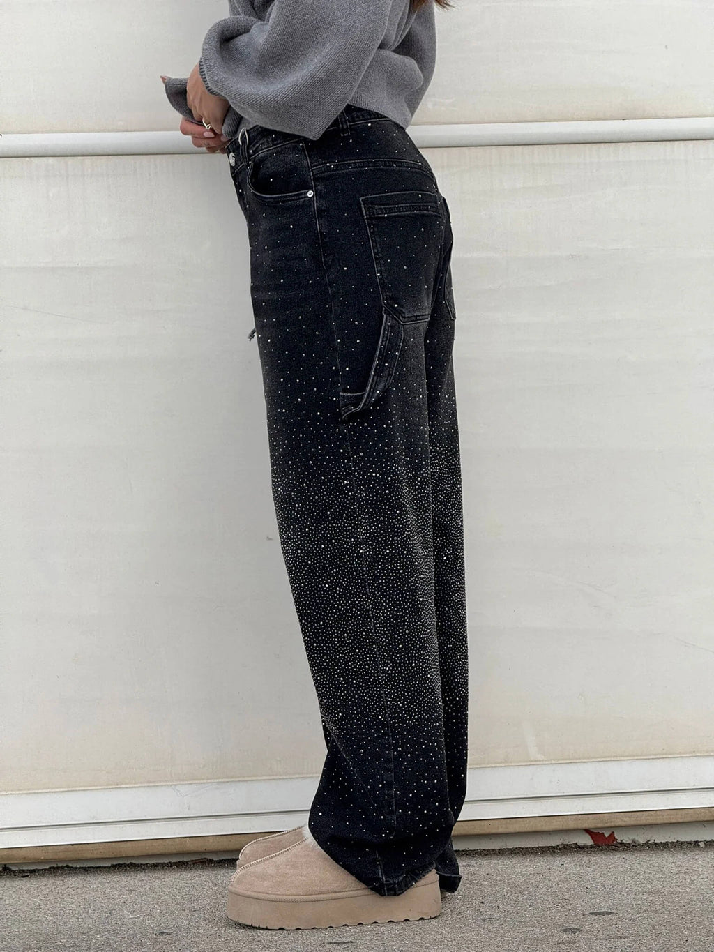 Victoria - High-Waist Glitter Jeans