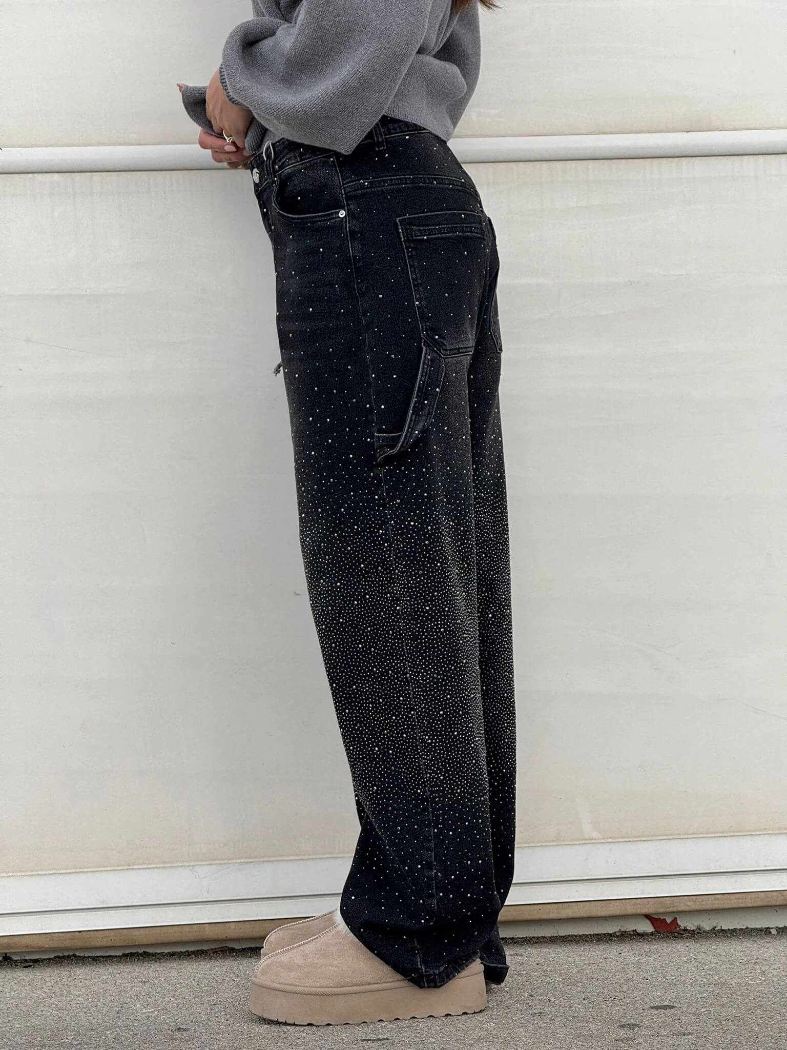 Victoria - High-Waist Glitter Jeans