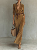 Aurelia | Suede Dress with Belt