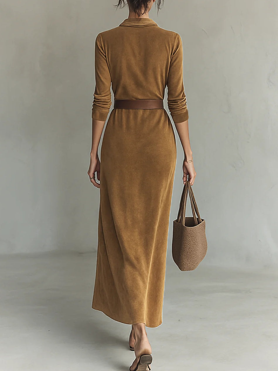 Aurelia | Suede Dress with Belt