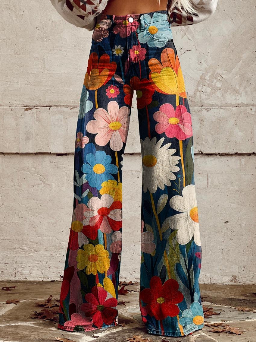 Léna - Floral Wide Pants